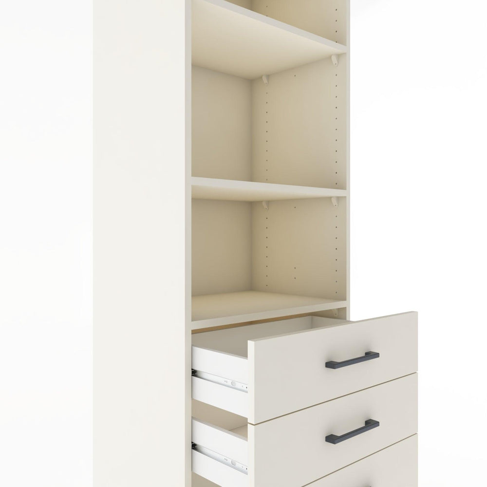 Woodntry Modular Cabinet Moonstone 60x44x170 cm with Drawers and Shelves CR36-1