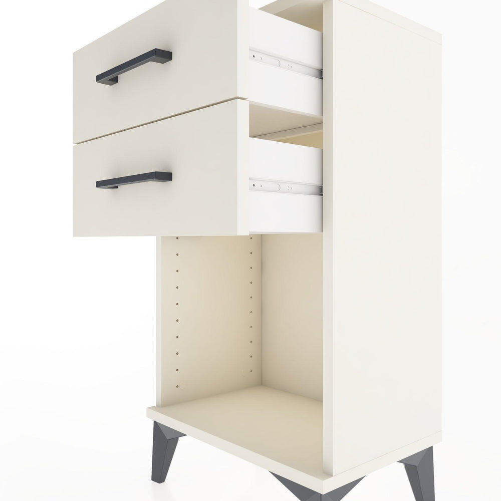 Woodntry Modüler Komodin 2 Çekmece ve Raflı V1 44x30x68 cm Aytaşı - Woodntry