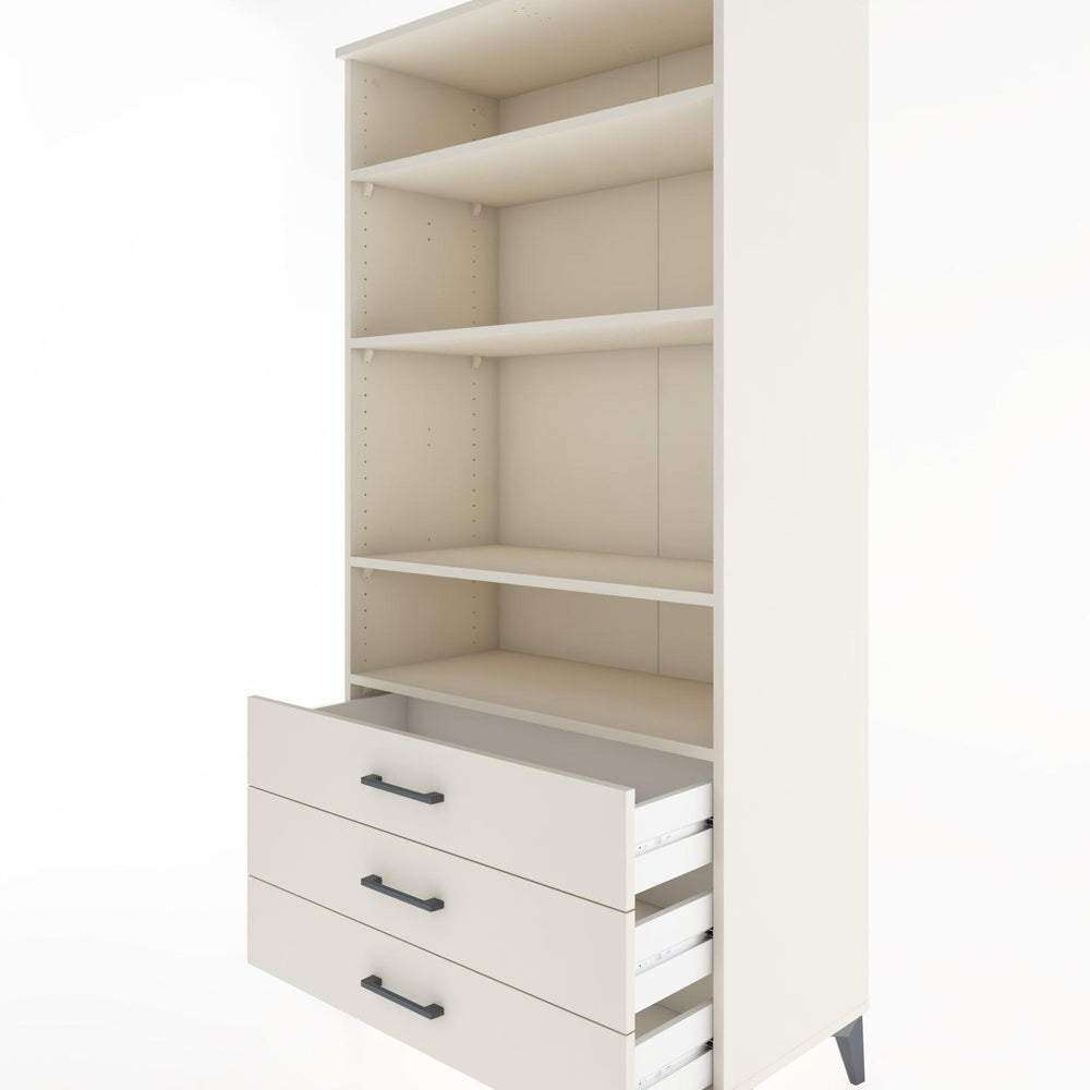Woodntry Modular Cabinet Moonstone 88x44x170 cm with Drawers and Shelves CR37-1