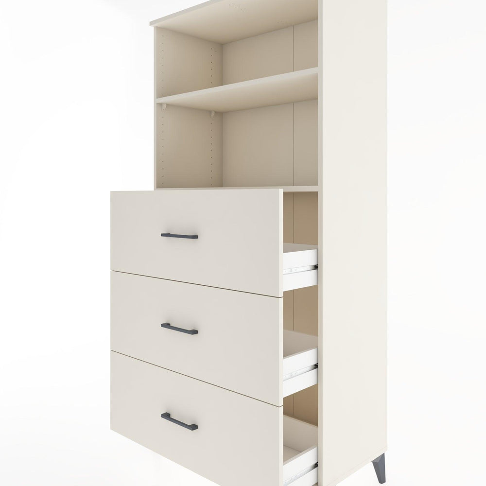 Woodntry Modular Cabinet Moonstone 88x44x170 cm with Drawers and Shelves CR52-1