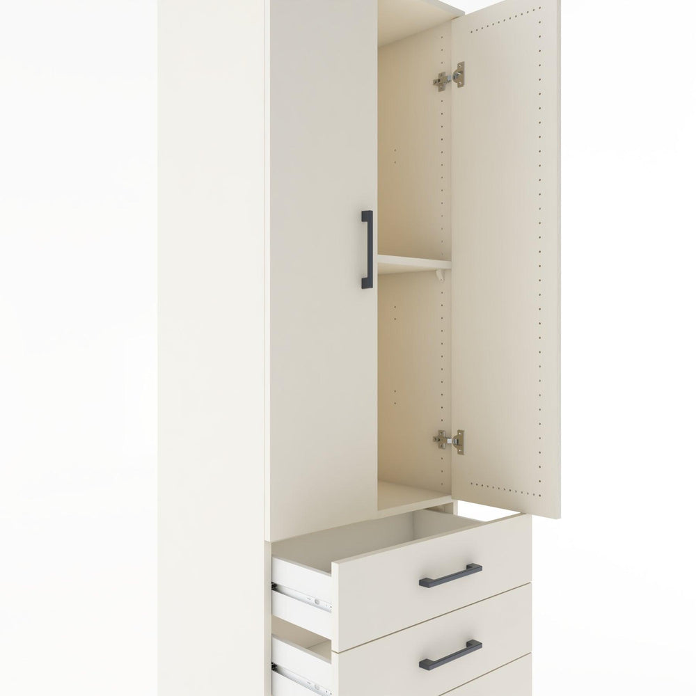 Woodntry Modular Cabinet Moonstone 60x44x170 cm with Doors and Drawers KC6-1