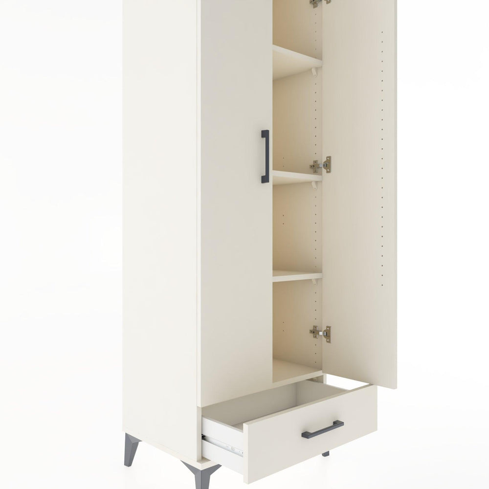 Woodntry Modüler Dolap Aytaşı 60x44x170 cm Kapaklı ve Çekmeceli KC8-1