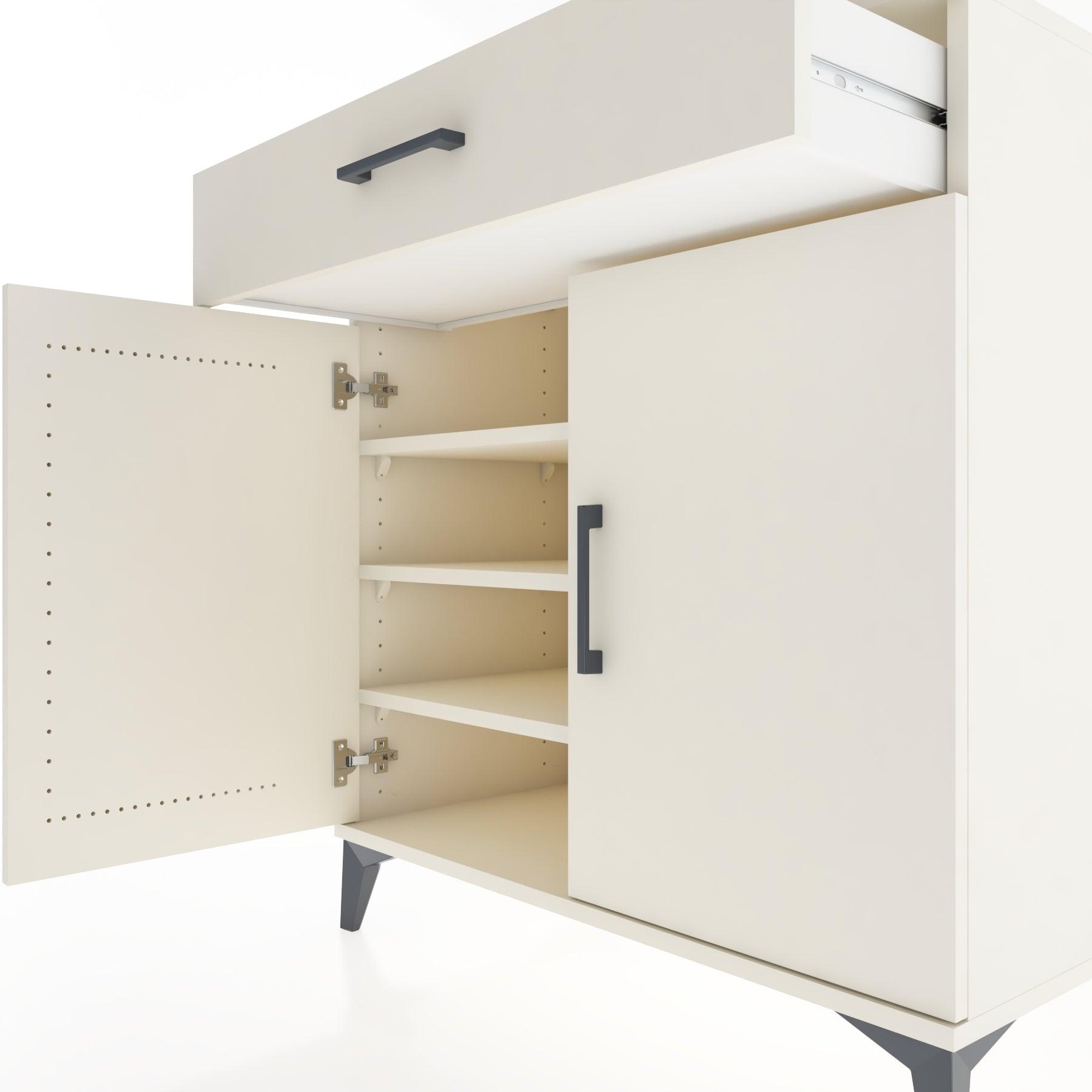 Woodntry Modular Dresser Moonstone 88x44x84 cm with Cover and Drawer KC78-1