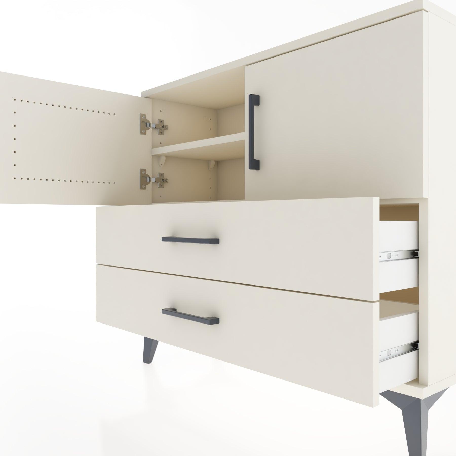 Woodntry Modüler Şifonyer Kapak ve Çekmeceli T1 88x30x94 cm Aytaşı - Woodntry