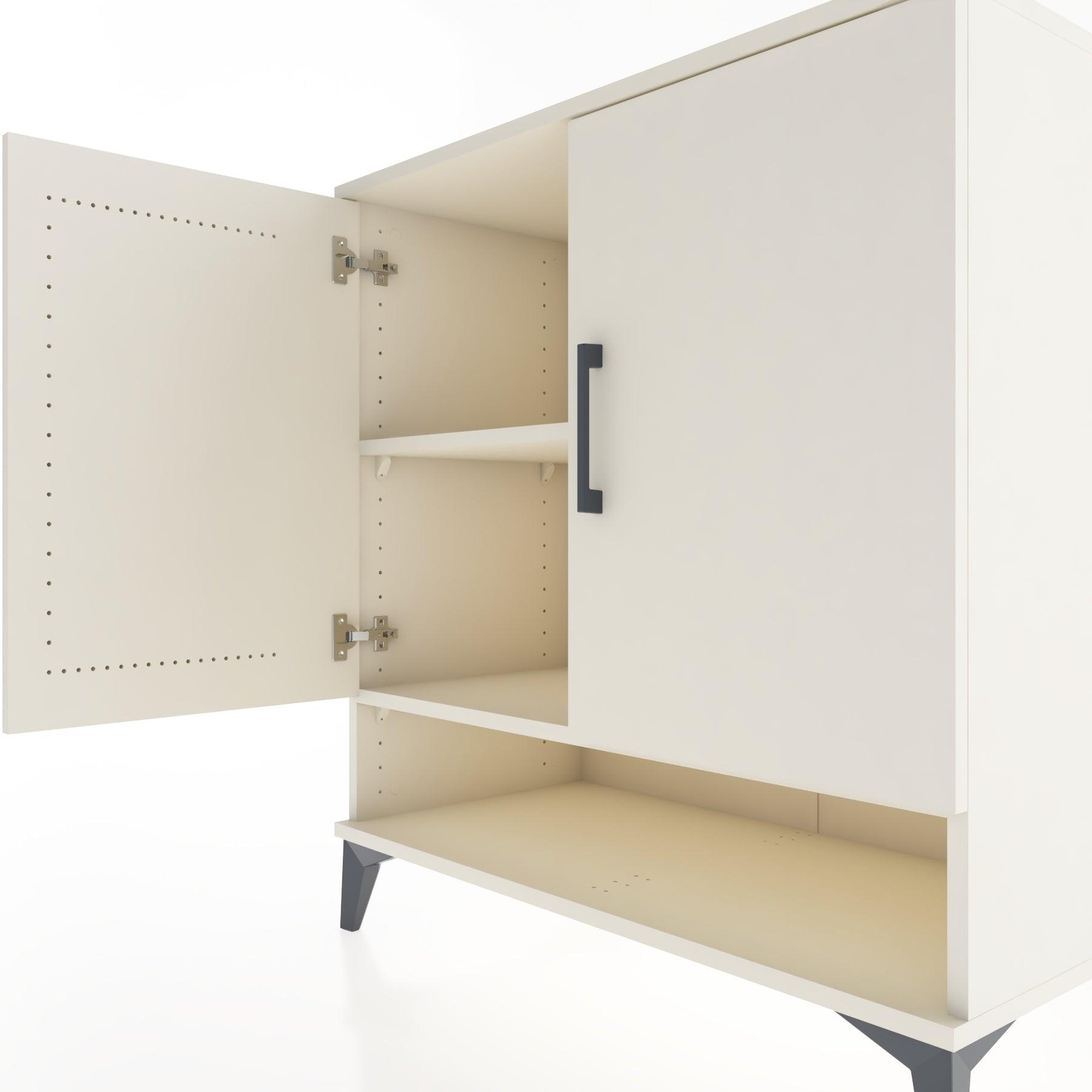 Woodntry Modular Dresser Moonstone 88x44x84 cm with Cover and Shelf KR76-1