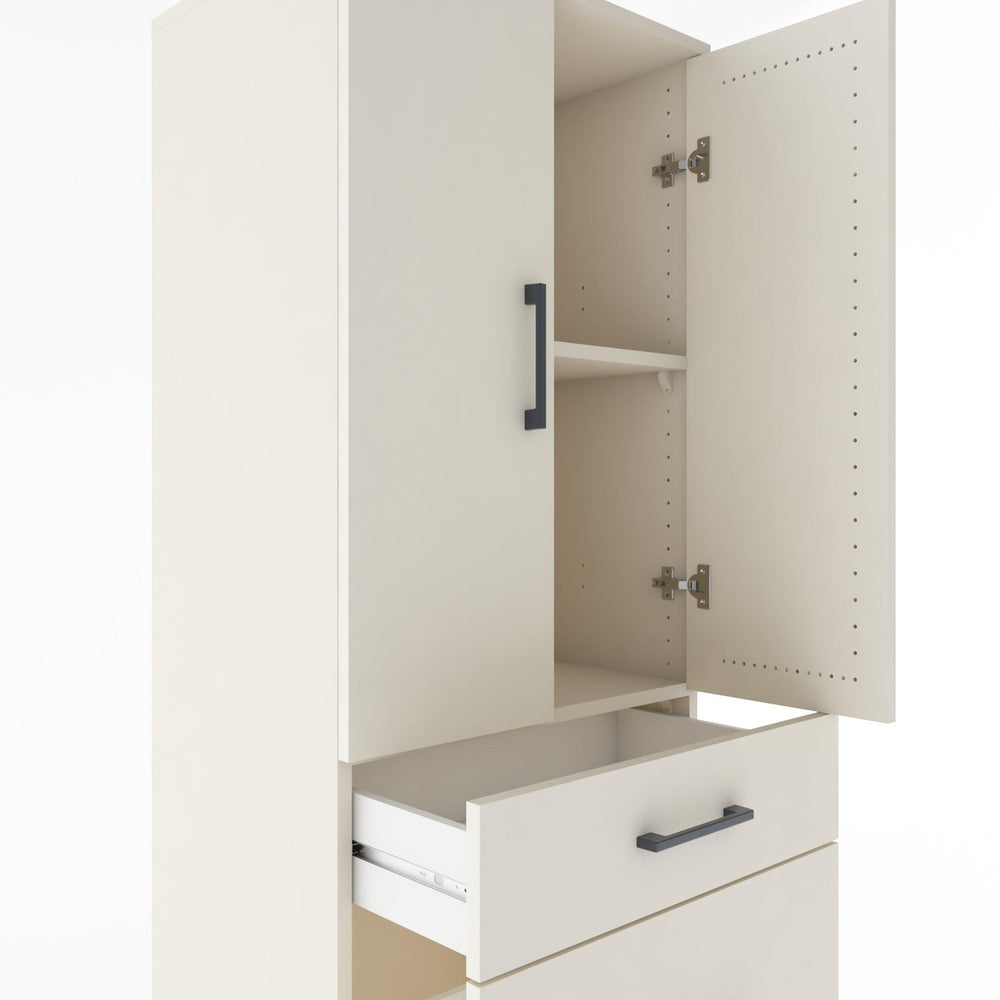 Woodntry Modüler Dolap Aytaşı 60x44x170 cm Kapaklı ve Çekmeceli KC20-1