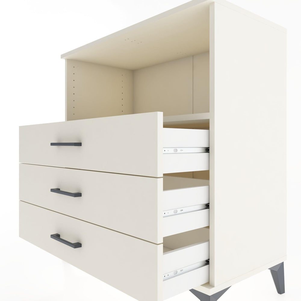 Woodntry Modular Dresser Moonstone 88x44x84 cm with Drawers and Shelves CR18-1