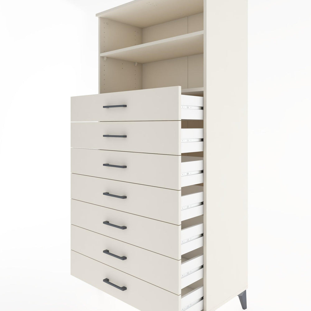 Woodntry Modular Cabinet Moonstone 88x44x170 cm with Drawers and Shelves CR33-1