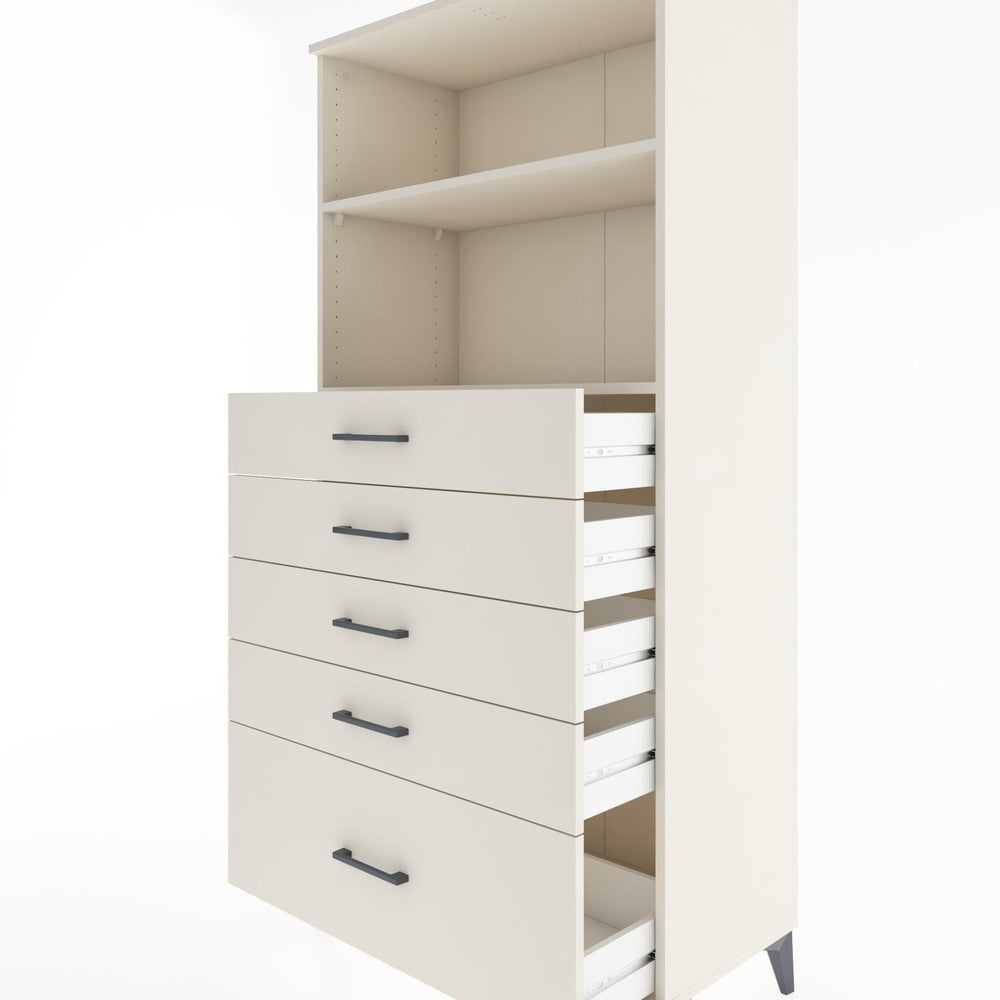Woodntry Modular Cabinet Moonstone 88x44x170 cm with Drawers and Shelves CR40-1