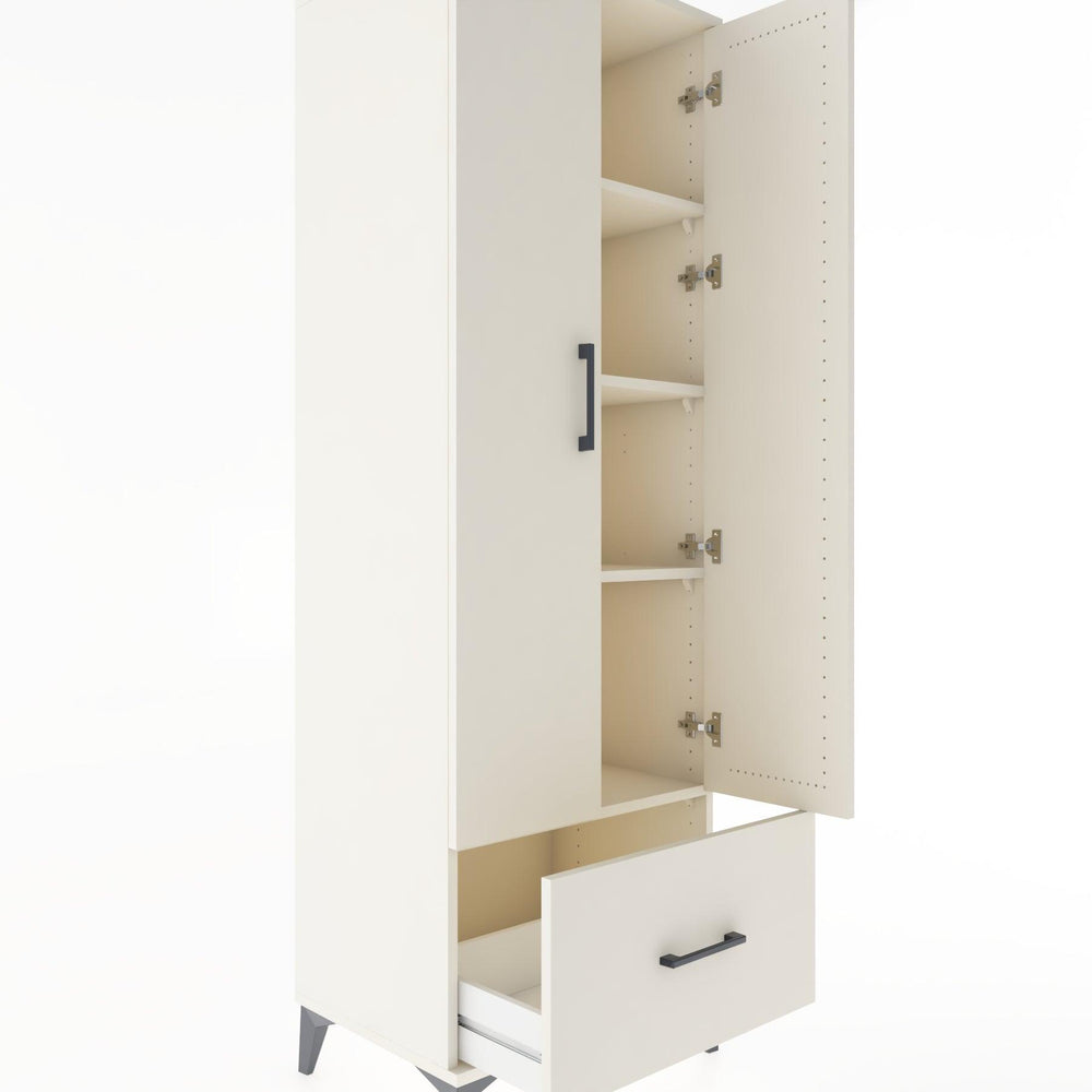 Woodntry Modüler Dolap Aytaşı 60x44x170 cm Kapaklı ve Çekmeceli KC16-1