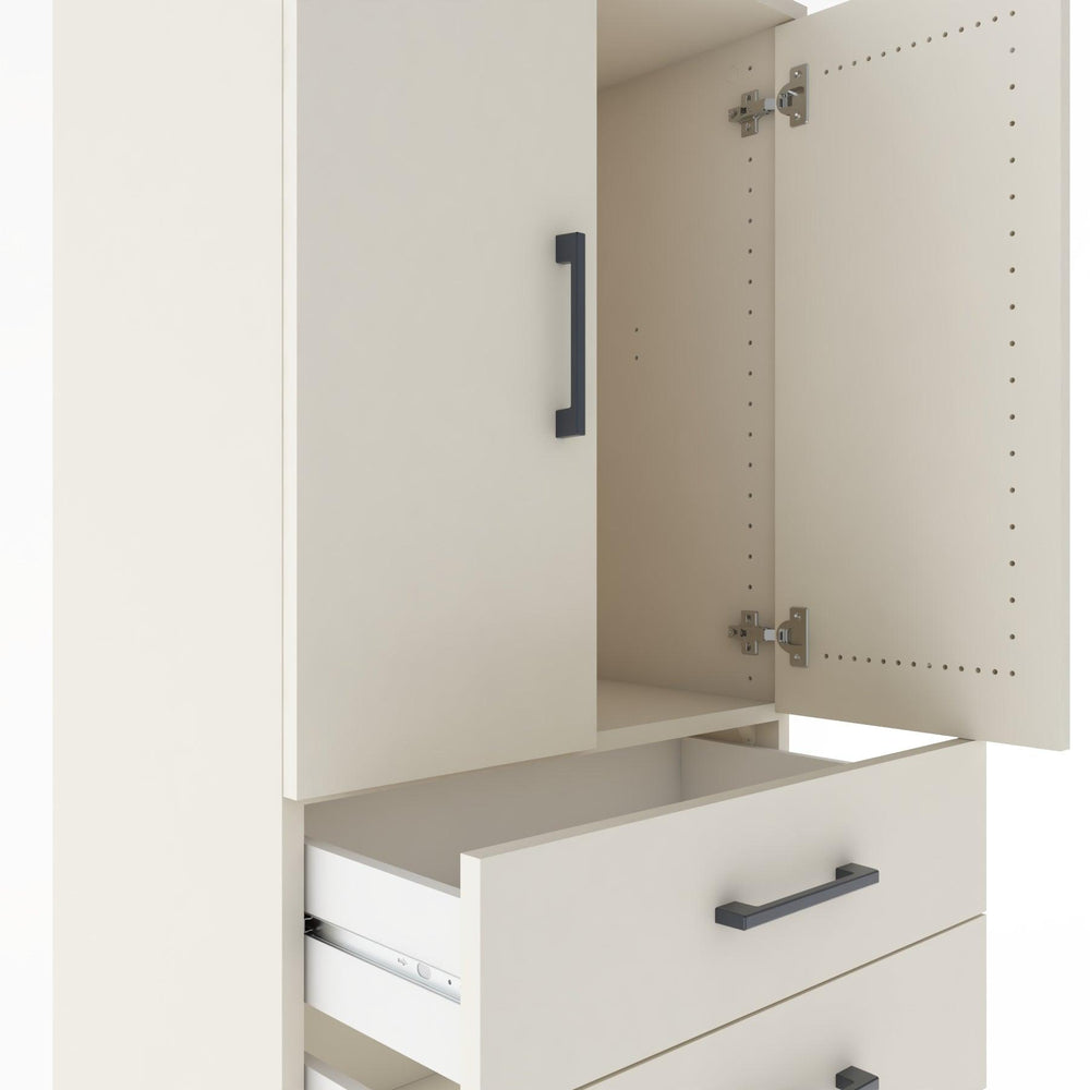 Woodntry Modular Cabinet Moonstone 60x44x170 cm with Doors and Drawers KC19-1
