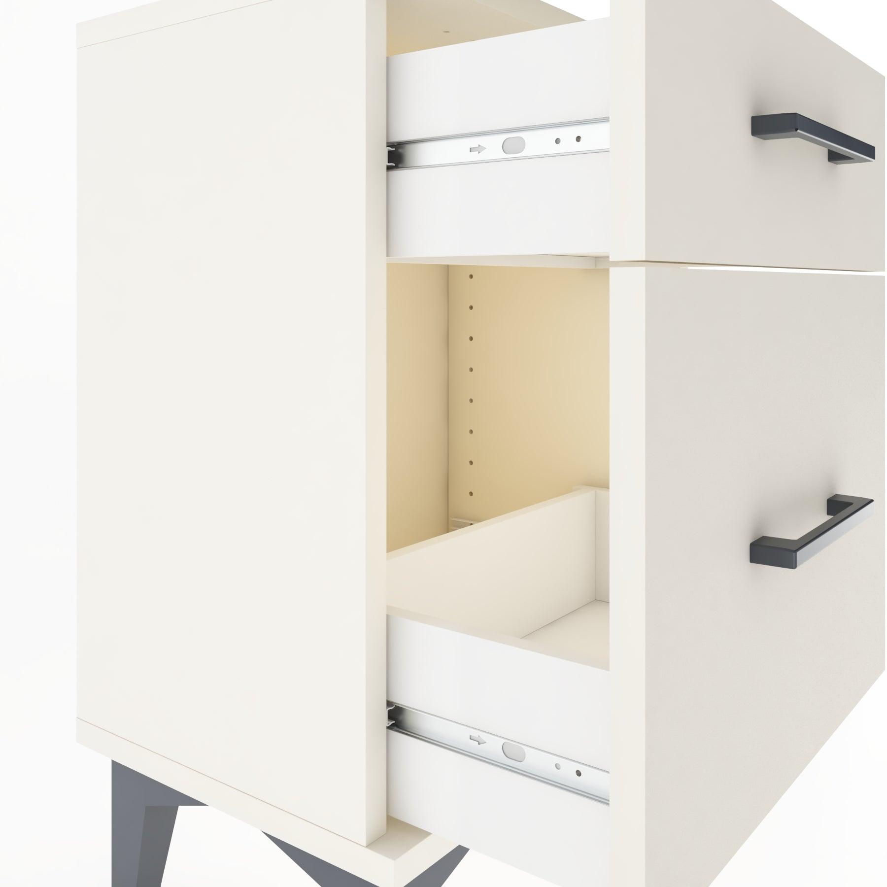 Woodntry Modüler Komodin Küçük ve Büyük Çekmece 44x30x52 cm Aytaşı - Woodntry