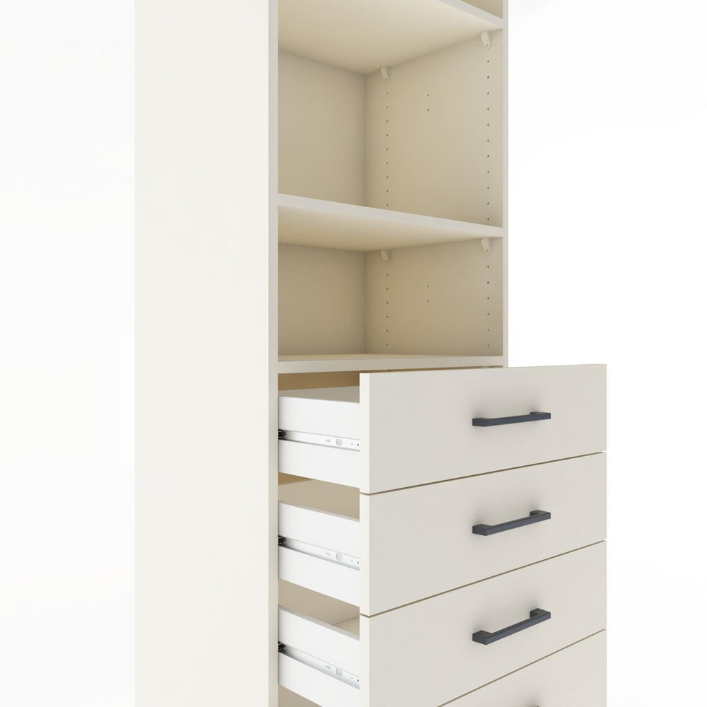 Woodntry Modular Cabinet Moonstone 60x44x170 cm with Drawers and Shelves CR35-1