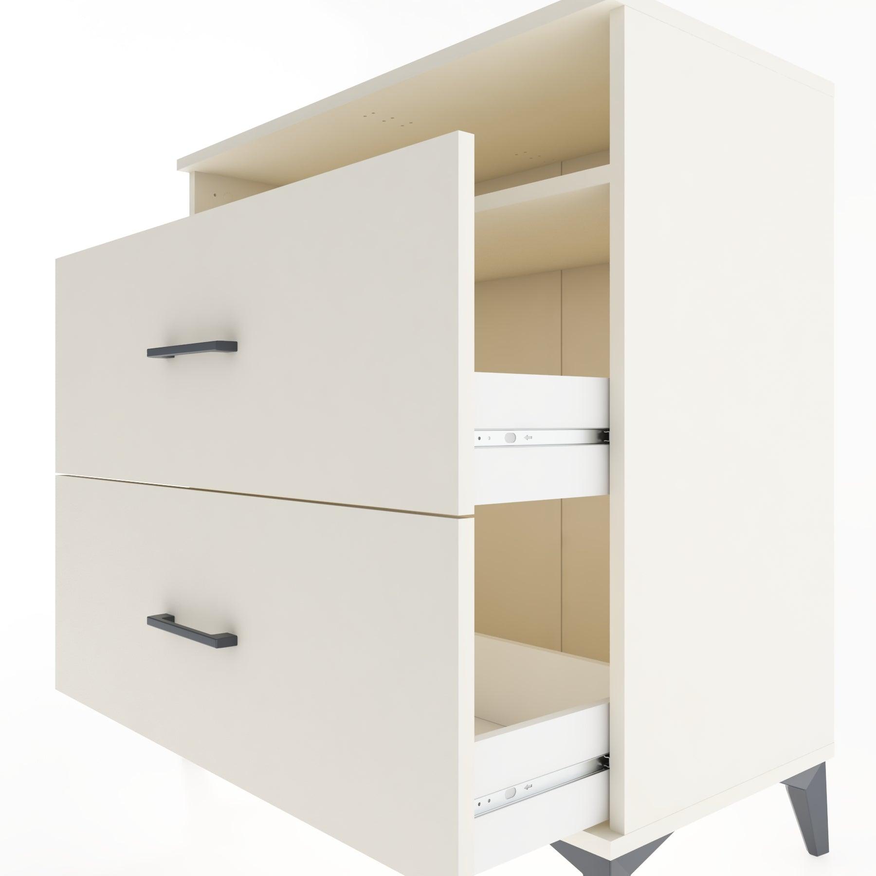 Woodntry Modüler Şifonyer Aytaşı 88x44x84 cm Çekmeceli ve Raflı CR3-1