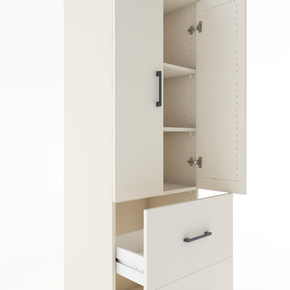 Woodntry Modular Cabinet Moonstone 60x44x170 cm with Doors and Drawers KC21-1