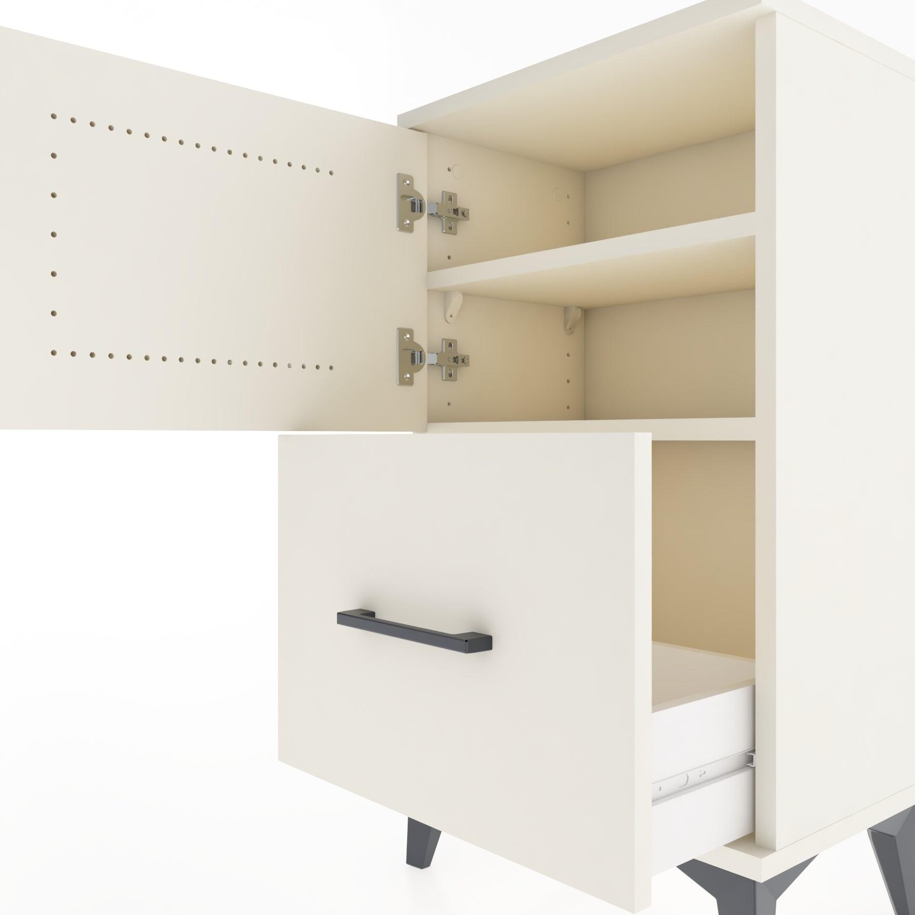 Woodntry Modüler Komodin Çekmece ve Kapaklı V2 44x30x68 cm Aytaşı - Woodntry