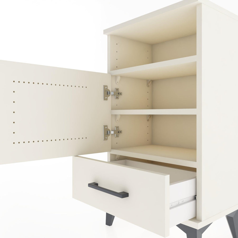 Woodntry Modüler Komodin Raf Kapak Çekmeceli 44x30x68 cm Aytaşı - Woodntry