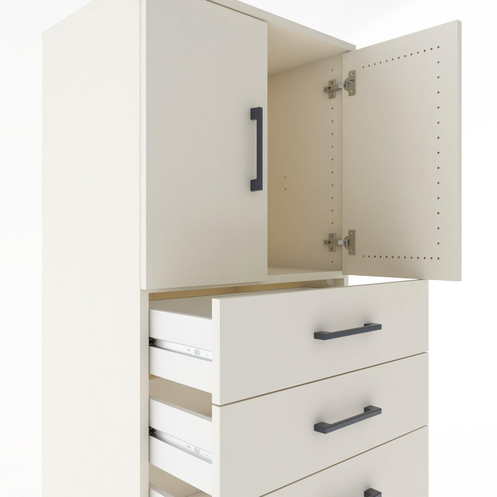 Woodntry Modular Cabinet Moonstone 60x44x170 cm with Doors and Drawers KC11-1