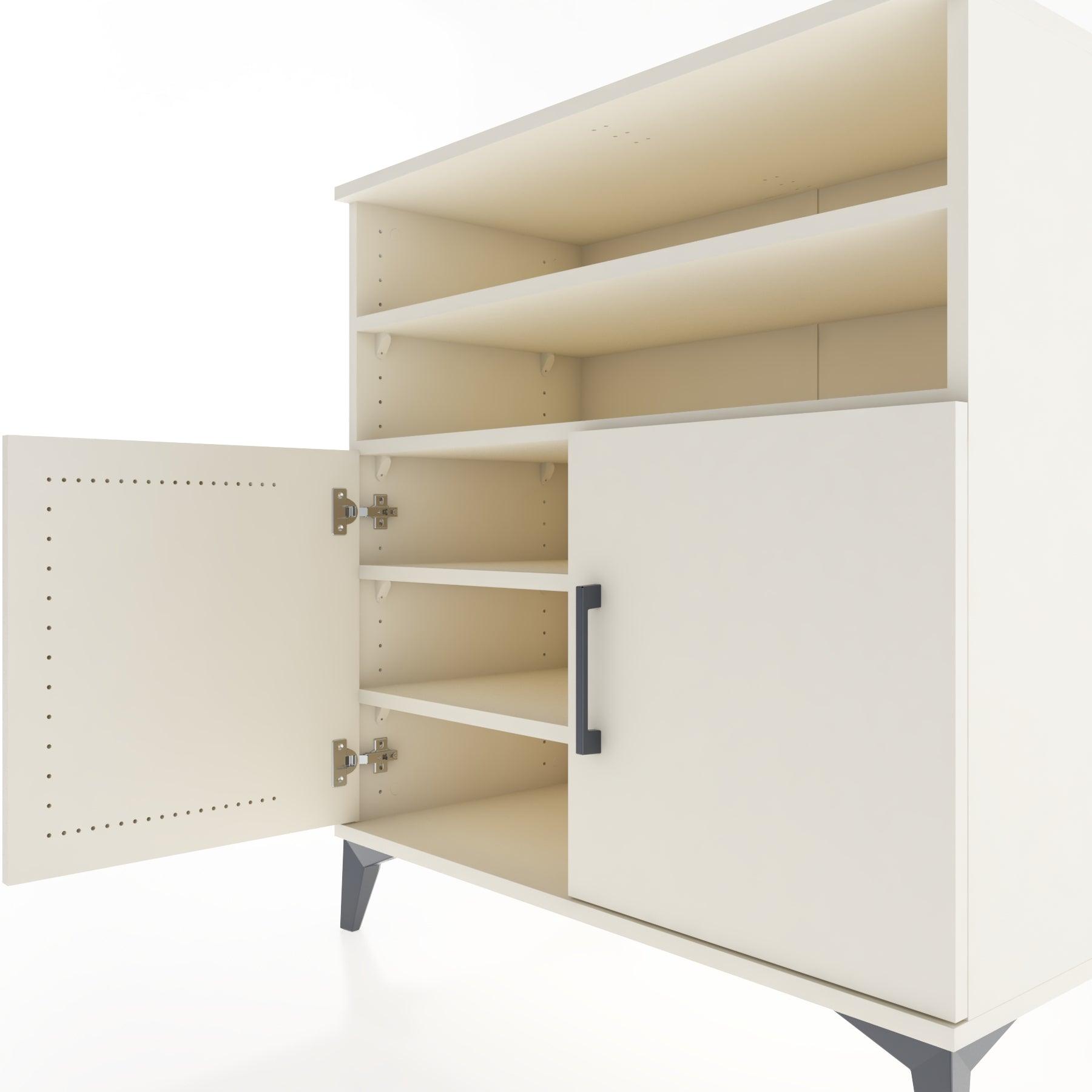 Woodntry Modular Dresser Moonstone 88x44x84 cm with Cover and Shelf KR37-1
