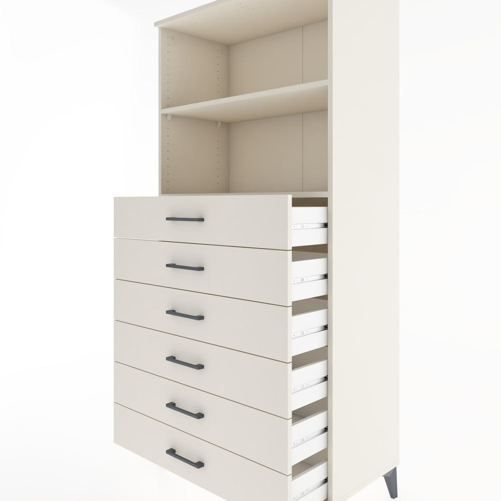 Woodntry Modular Cabinet Moonstone 88x44x170 cm with Drawers and Shelves CR34-1
