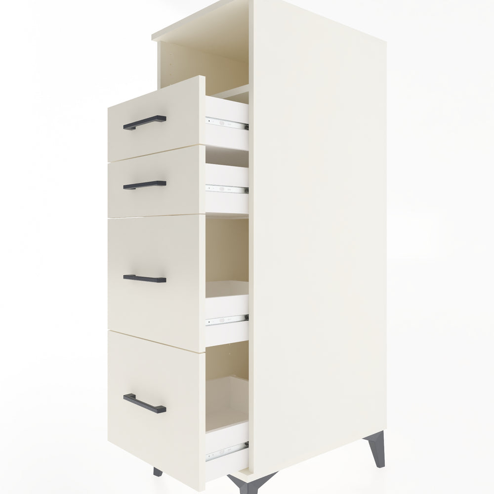 Woodntry Modular Cabinet Moonstone 44x59x122 cm with Drawers and Shelves CR101-1