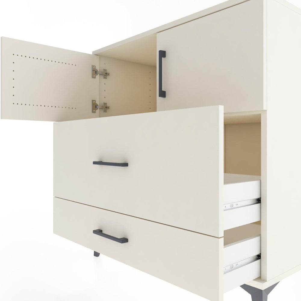 Woodntry Modular Dresser Moonstone 88x44x84 cm with Cover and Drawer KC114-1