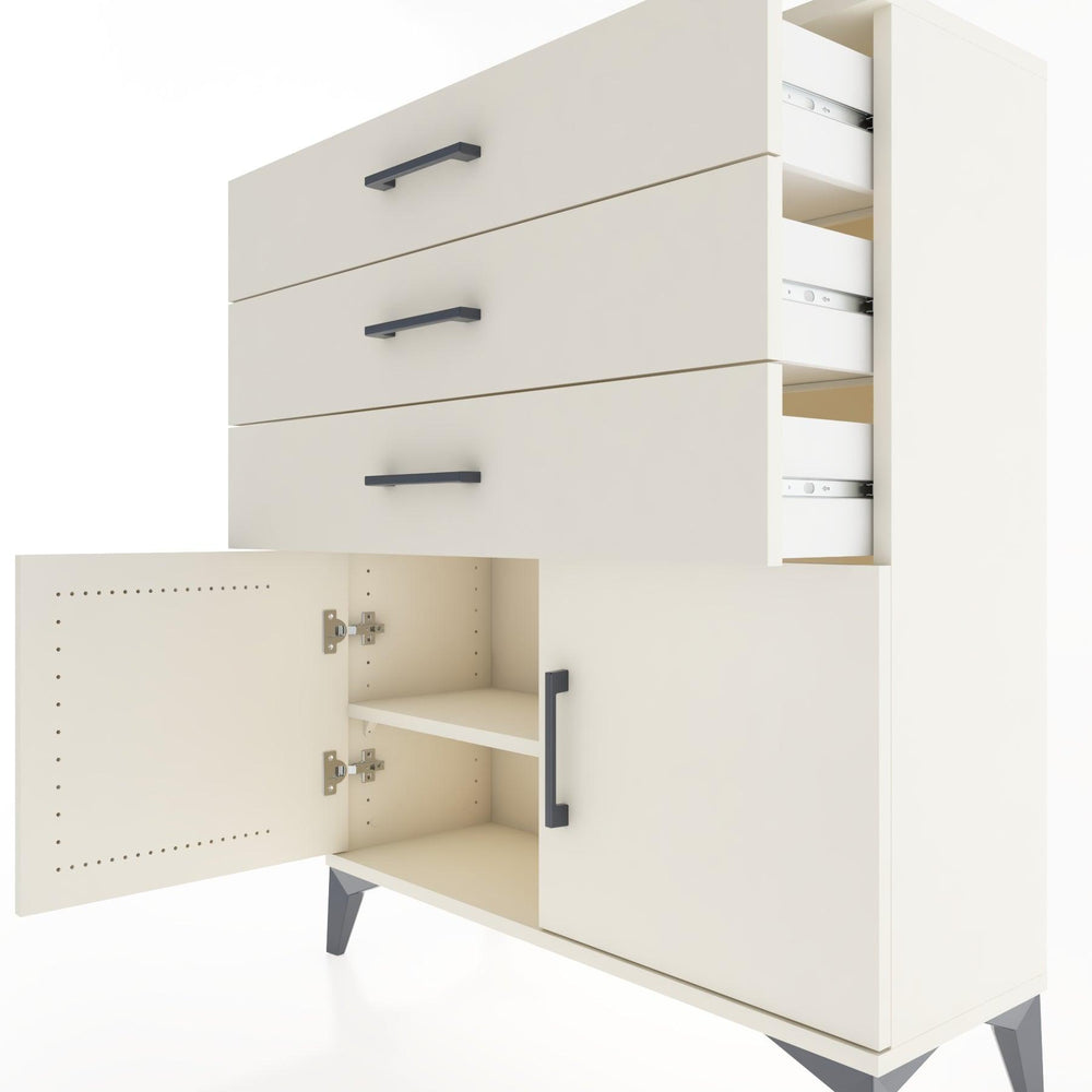 Woodntry Modüler Şifonyer Aytaşı 88x30x94 cm Kapaklı ve Çekmeceli KC8-1