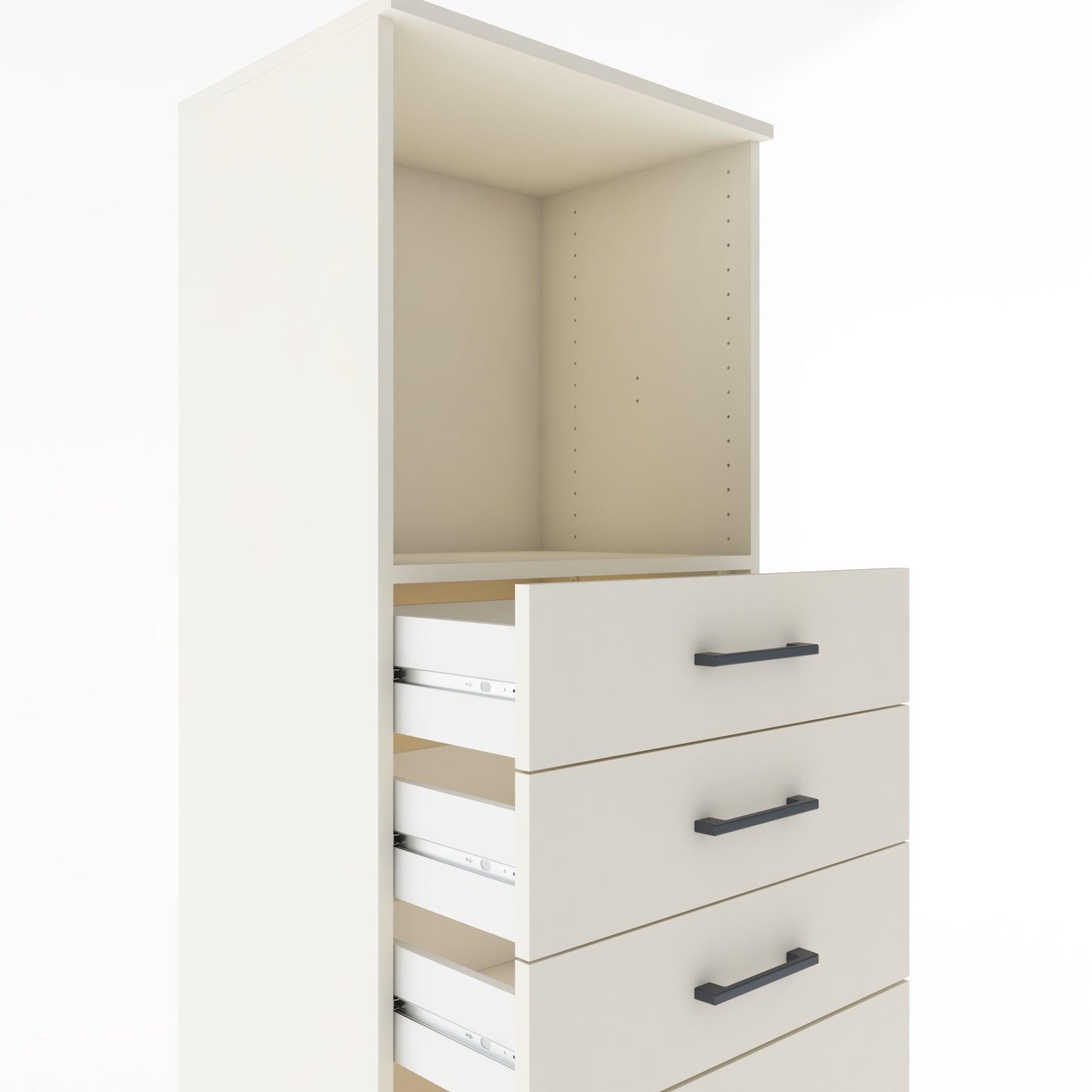 Woodntry Modular Cabinet Moonstone 60x44x170 cm with Drawers and Shelves CR45-1