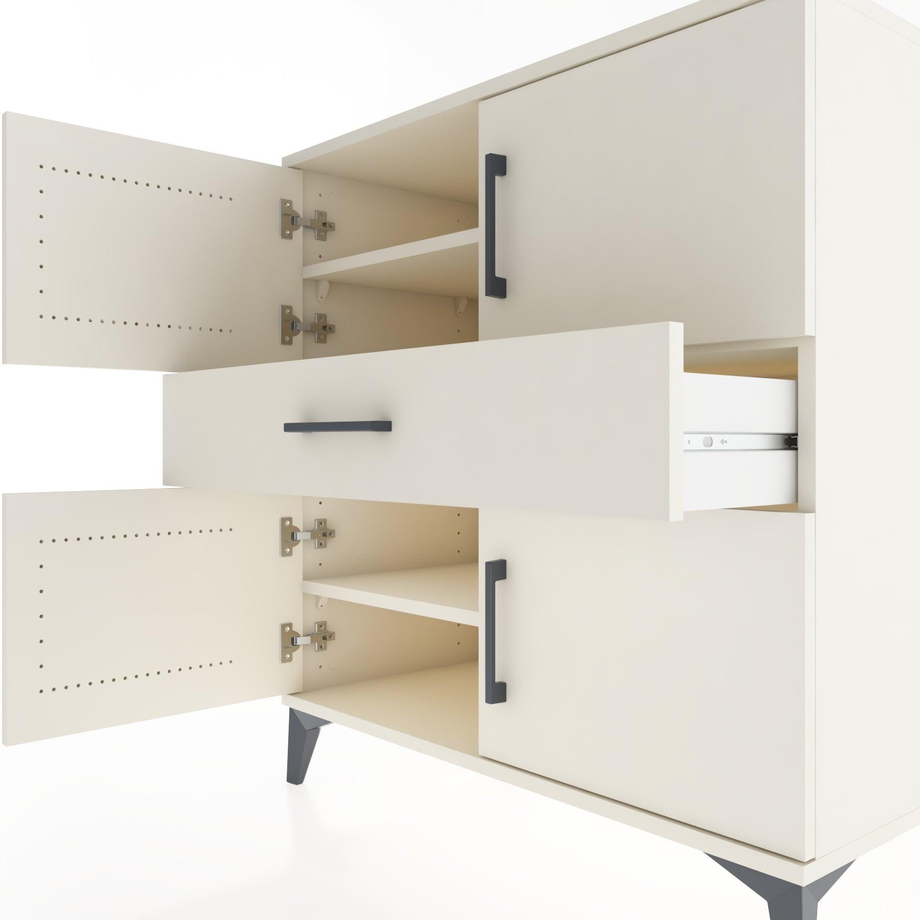 Woodntry Modular Dresser Moonstone 88x44x84 cm with Cover and Drawer KC101-1
