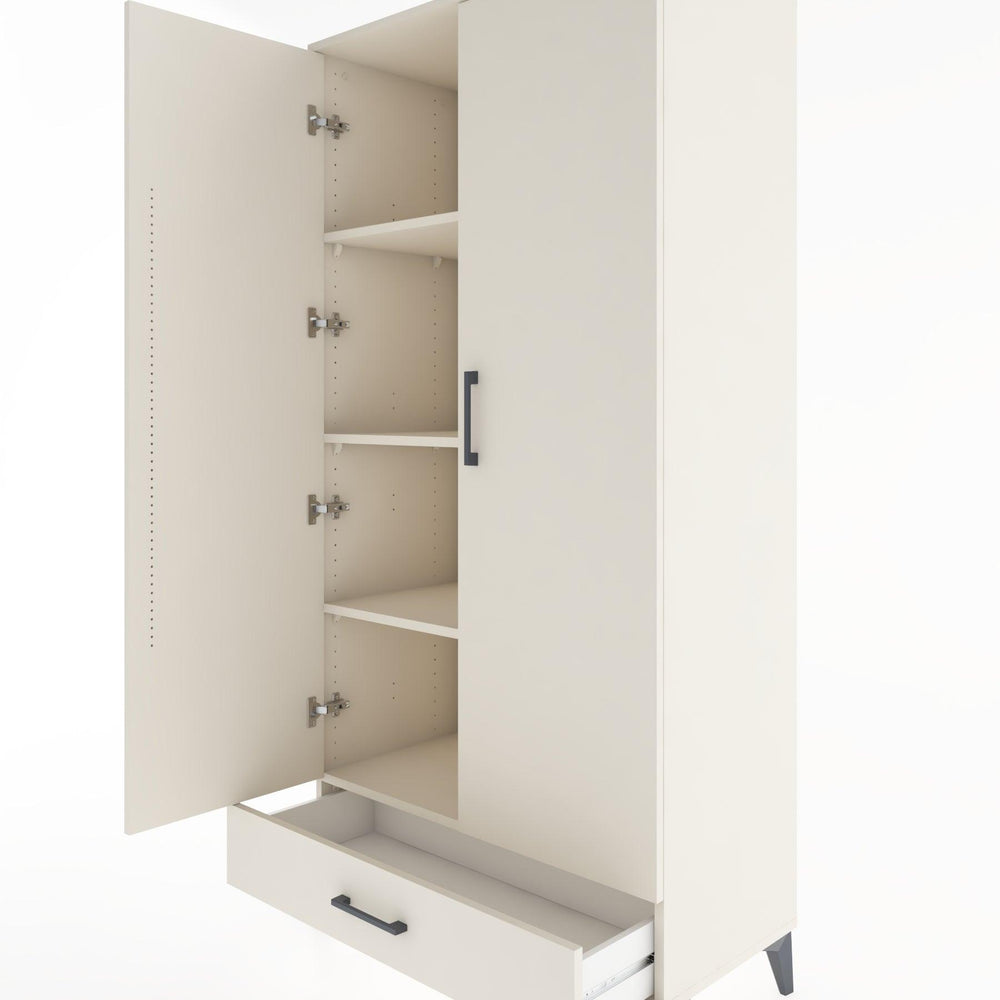Woodntry Modular Cabinet Moonstone 88x44x170 cm with Doors and Drawers KC8-1