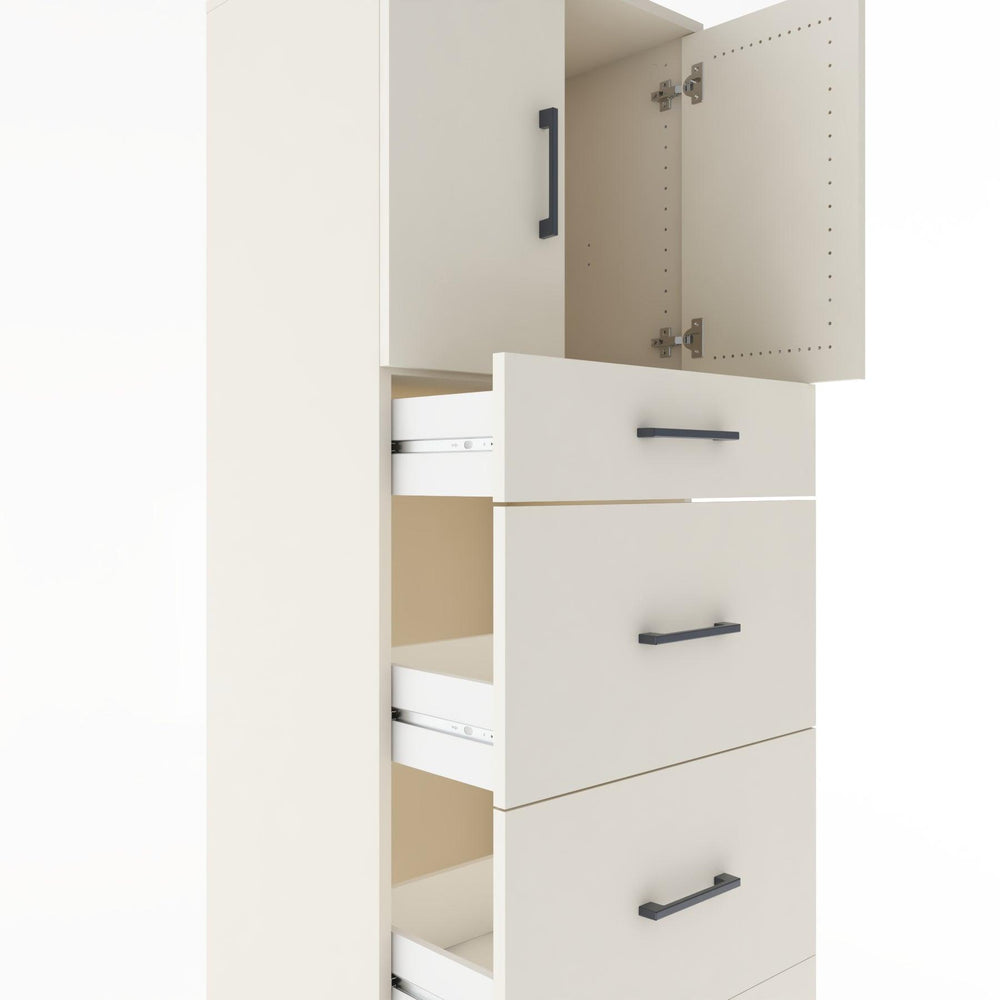 Woodntry Modular Cabinet Moonstone 60x44x170 cm with Doors and Drawers KC23-1