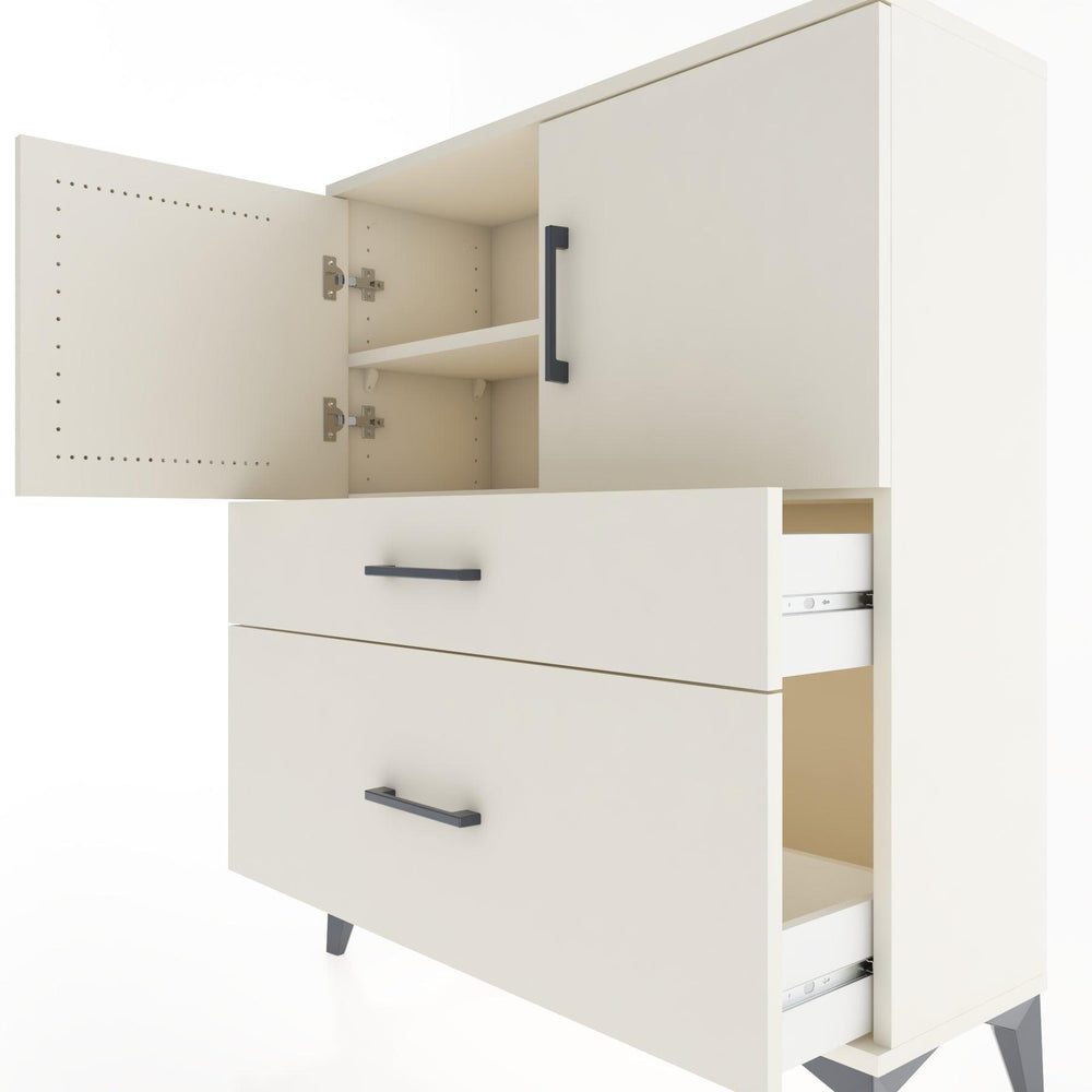 Woodntry Modüler Şifonyer Aytaşı 88x30x94 cm Kapaklı ve Çekmeceli KC11-1