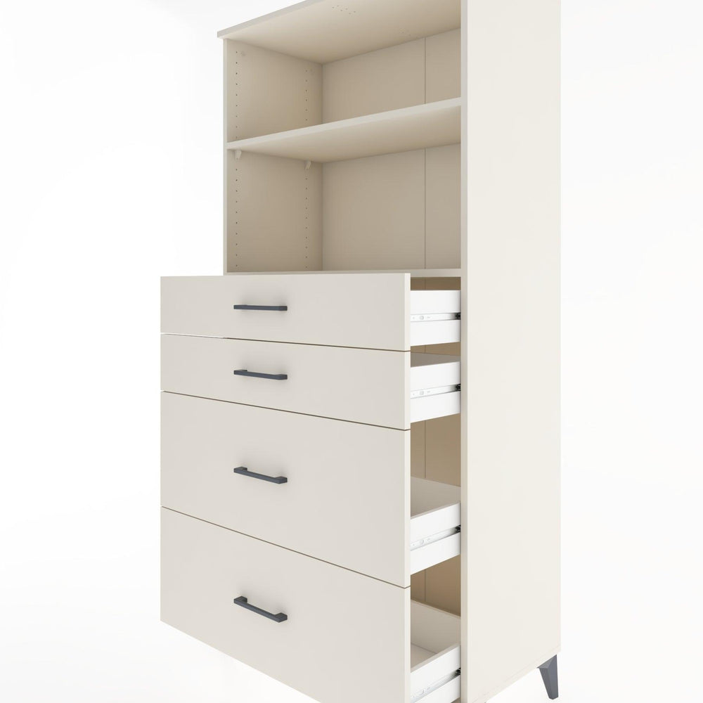 Woodntry Modular Cabinet Moonstone 88x44x170 cm with Drawers and Shelves CR47-1