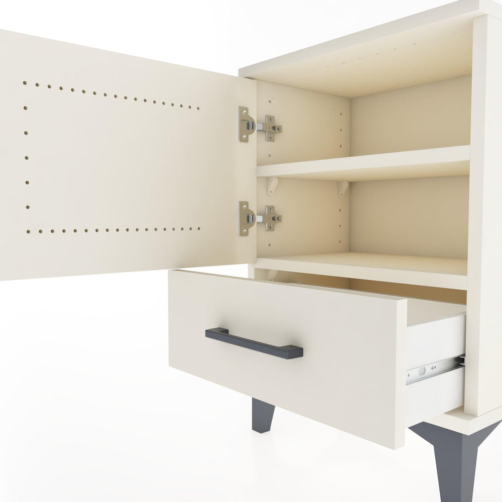 Woodntry Modüler Komodin Kapak ve Çekmeceli 44x30x52 cm Aytaşı - Woodntry