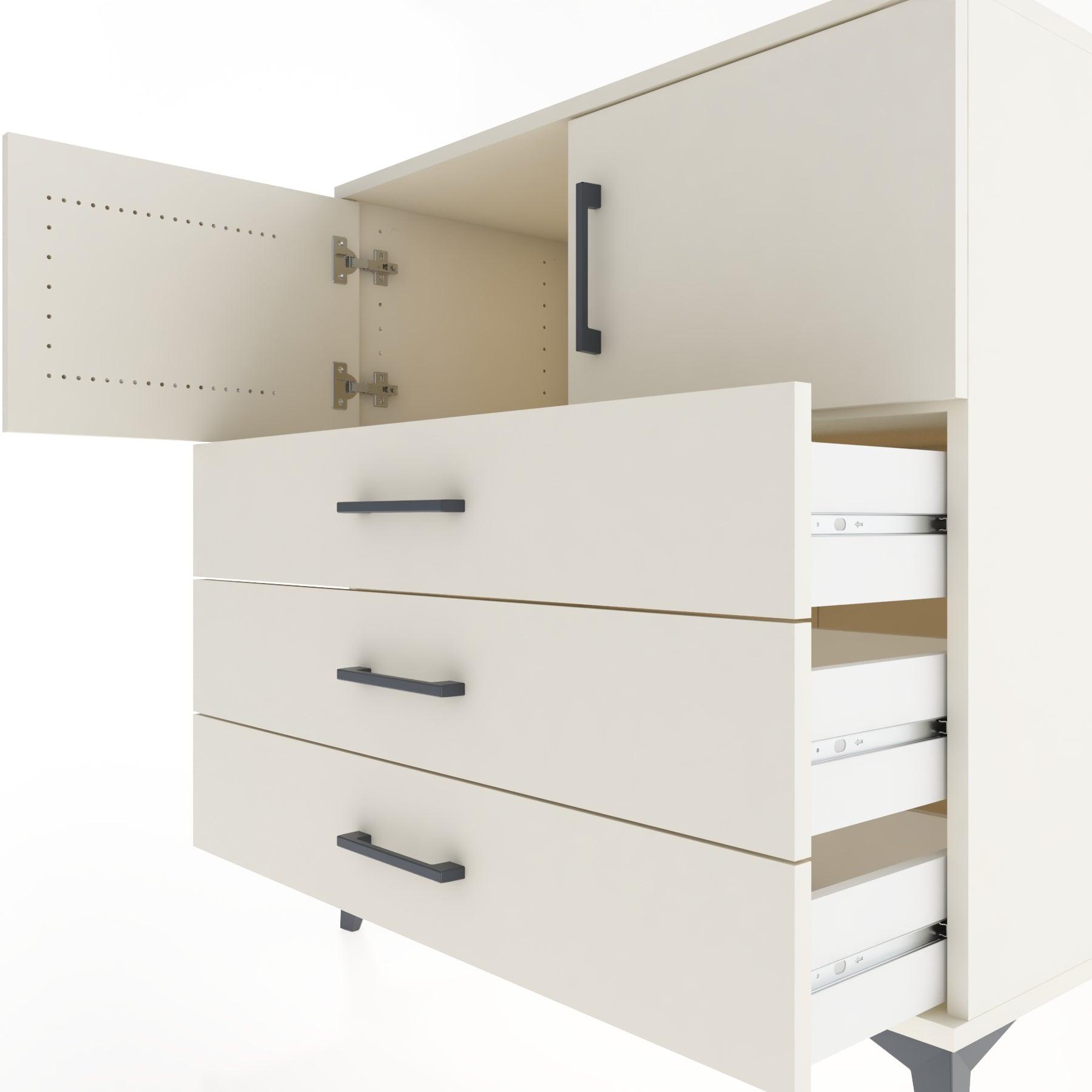Woodntry Modular Dresser Moonstone 88x44x84 cm with Cover and Drawer KC98-1