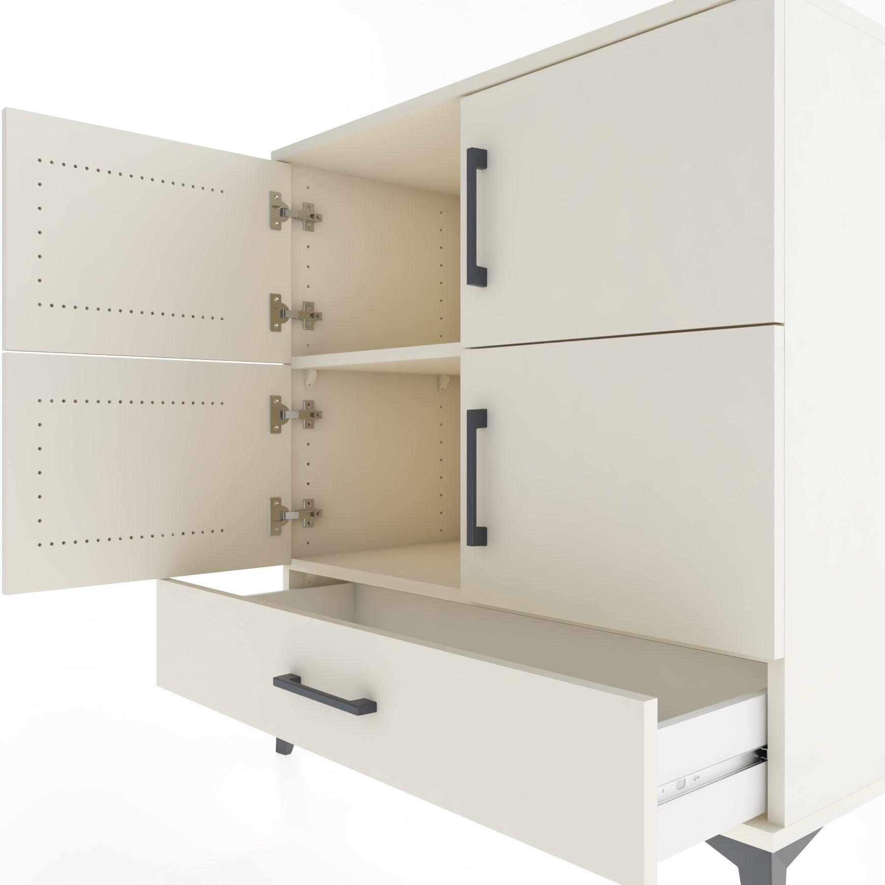 Woodntry Modular Dresser Moonstone 88x44x84 cm with Cover and Drawer KC92-1