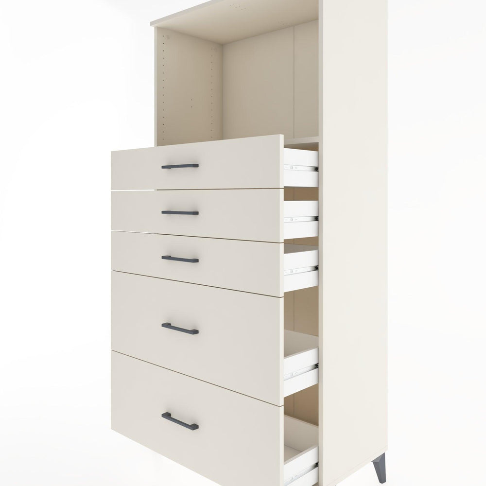 Woodntry Modular Cabinet Moonstone 88x44x170 cm with Drawers and Shelves CR46-1