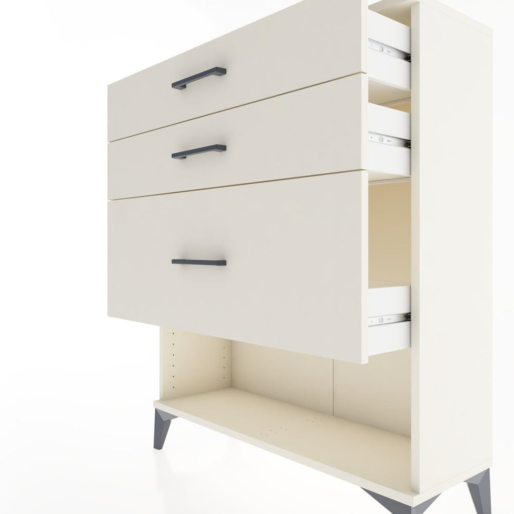 Woodntry Modular Dresser Moonstone 88x30x94 cm with Drawers and Shelves CR15-1