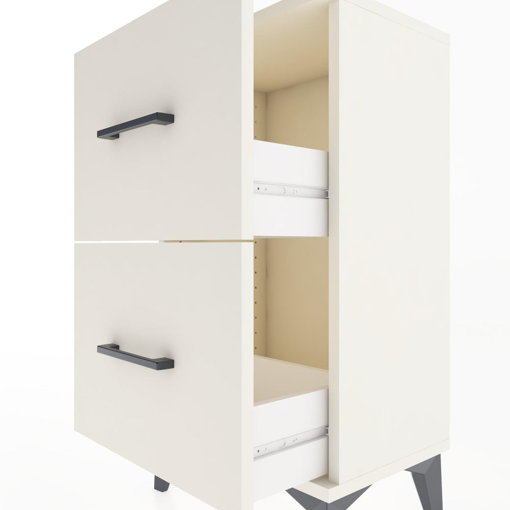 Woodntry Modüler Komodin İki Çekmeceli 44x30x68 cm Aytaşı - Woodntry