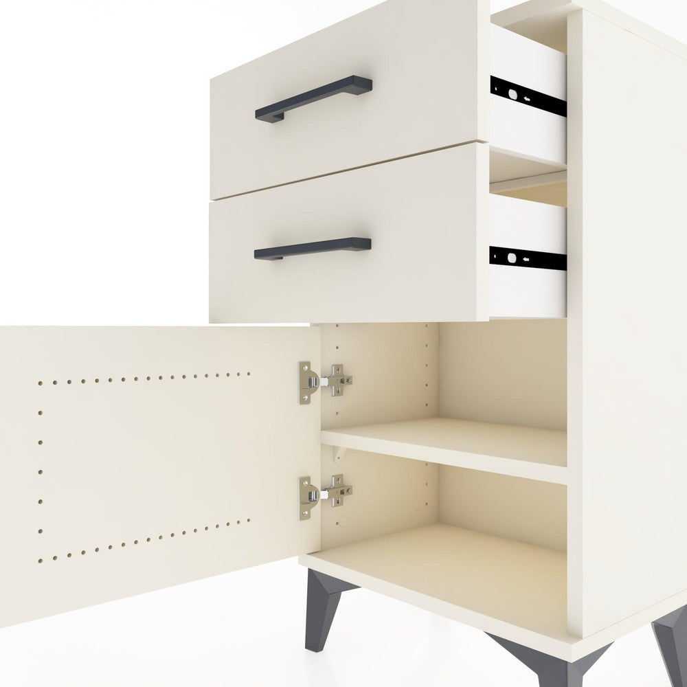 Woodntry Modüler Komodin İki Çekmece ve Kapaklı 44x30x68 cm Aytaşı - Woodntry