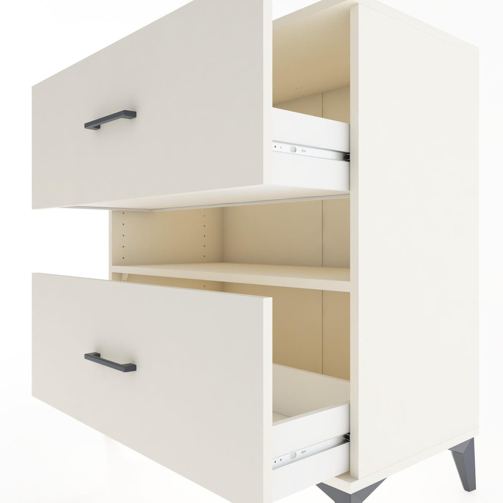 Woodntry Modular Dresser Moonstone 88x44x84 cm with Drawers and Shelves CR2-1