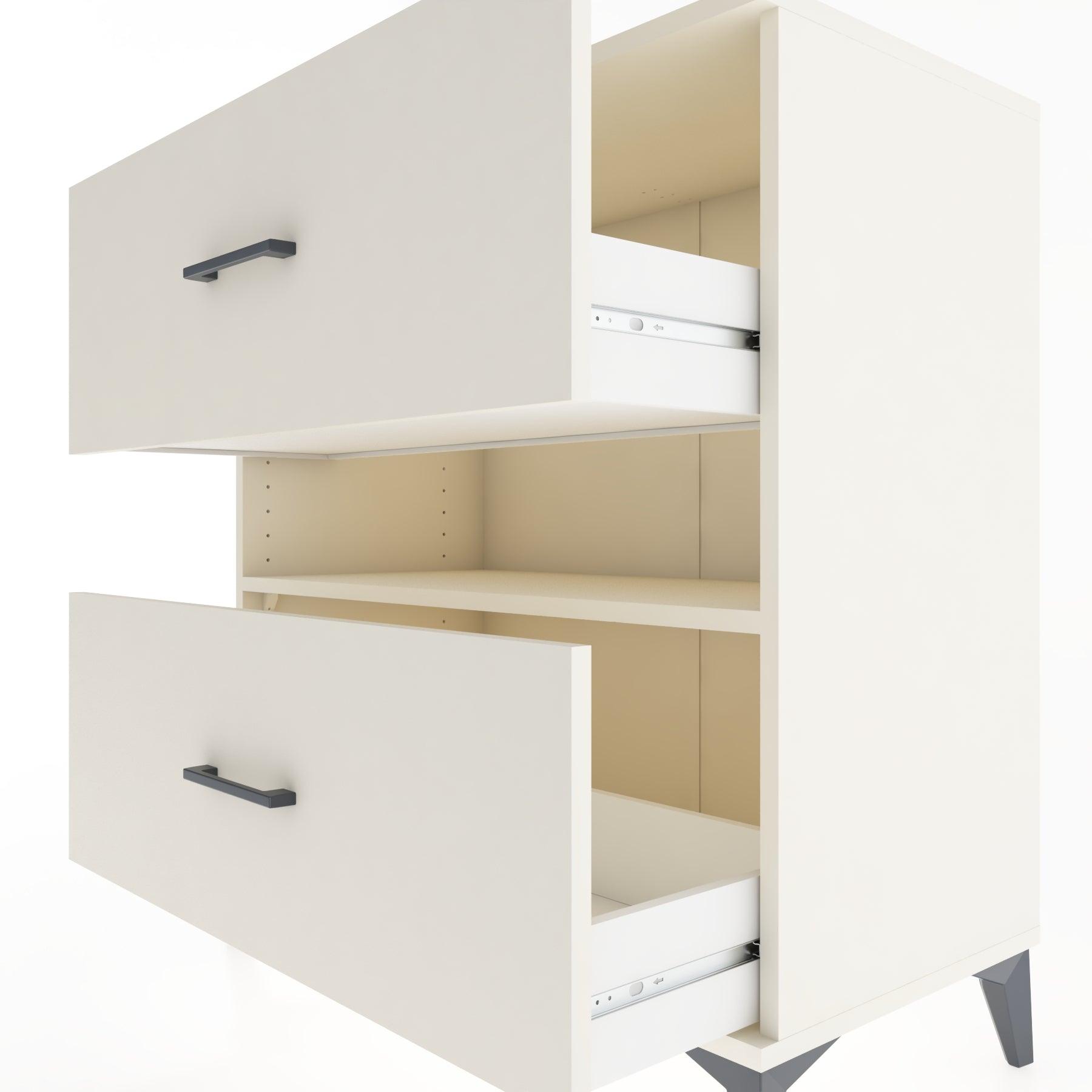 Woodntry Modüler Şifonyer Aytaşı 88x44x84 cm Çekmeceli ve Raflı CR2-1