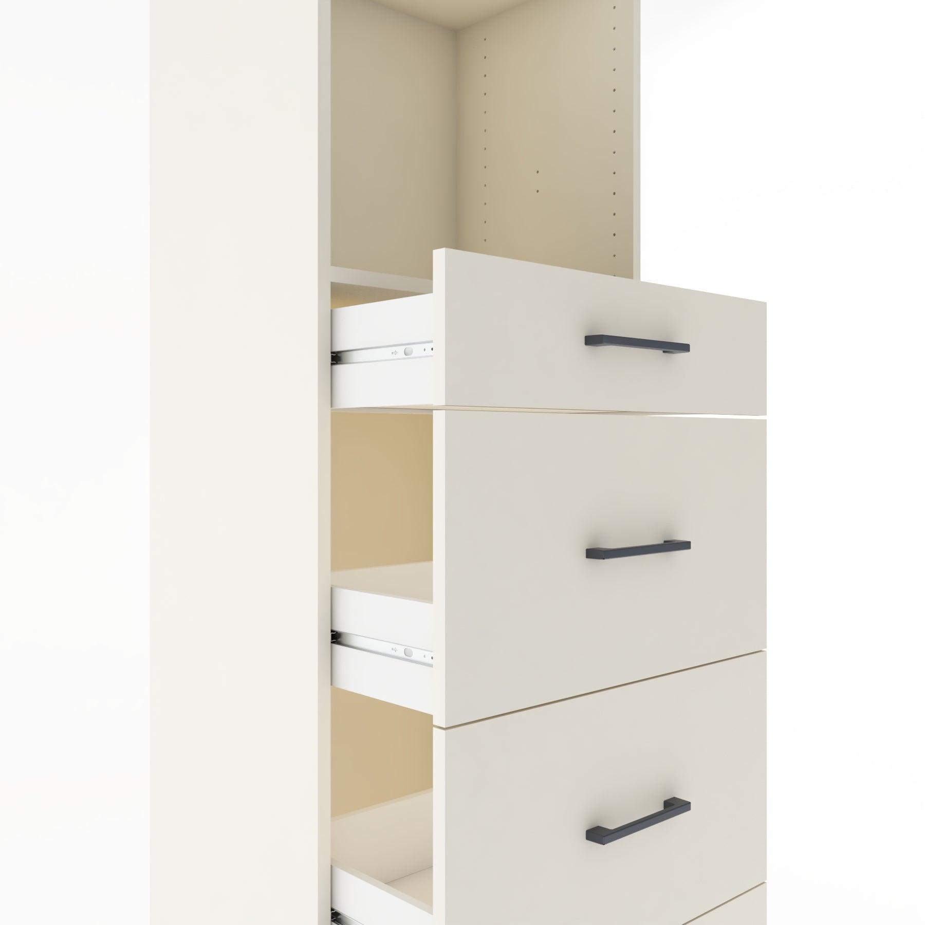 Woodntry Modüler Dolap Aytaşı 60x44x170 cm Çekmeceli ve Raflı CR50-1