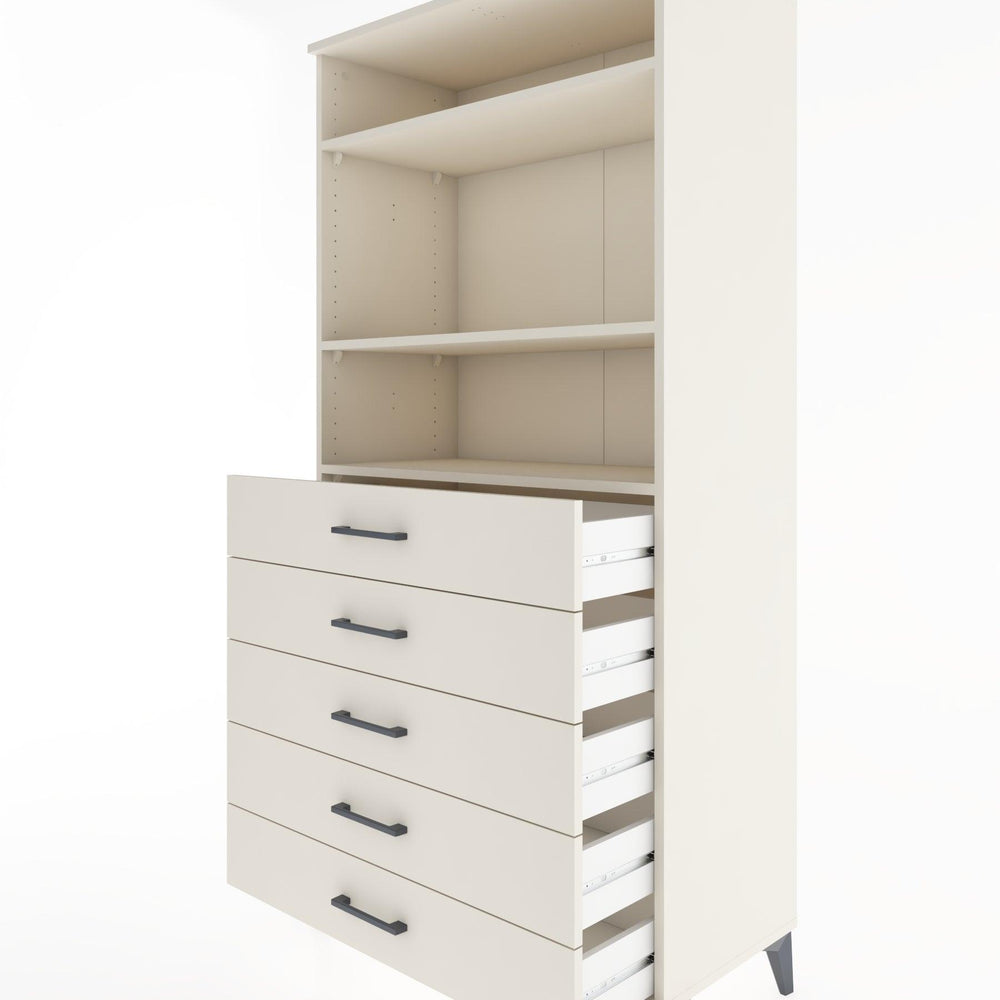 Woodntry Modular Cabinet Moonstone 88x44x170 cm with Drawers and Shelves CR35-1