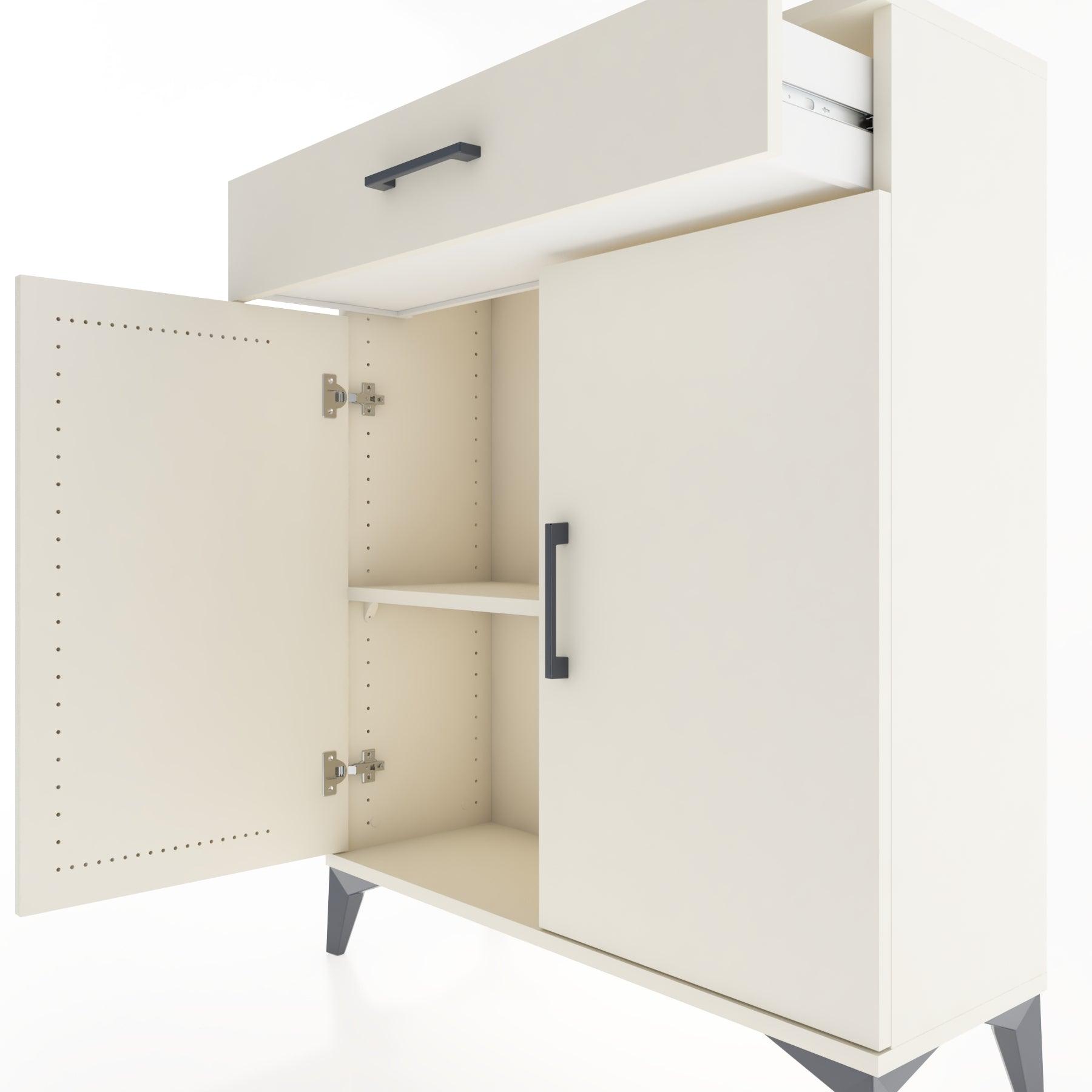 Woodntry Modüler Şifonyer Aytaşı 88x30x94 cm Kapaklı ve Çekmeceli KC1-1