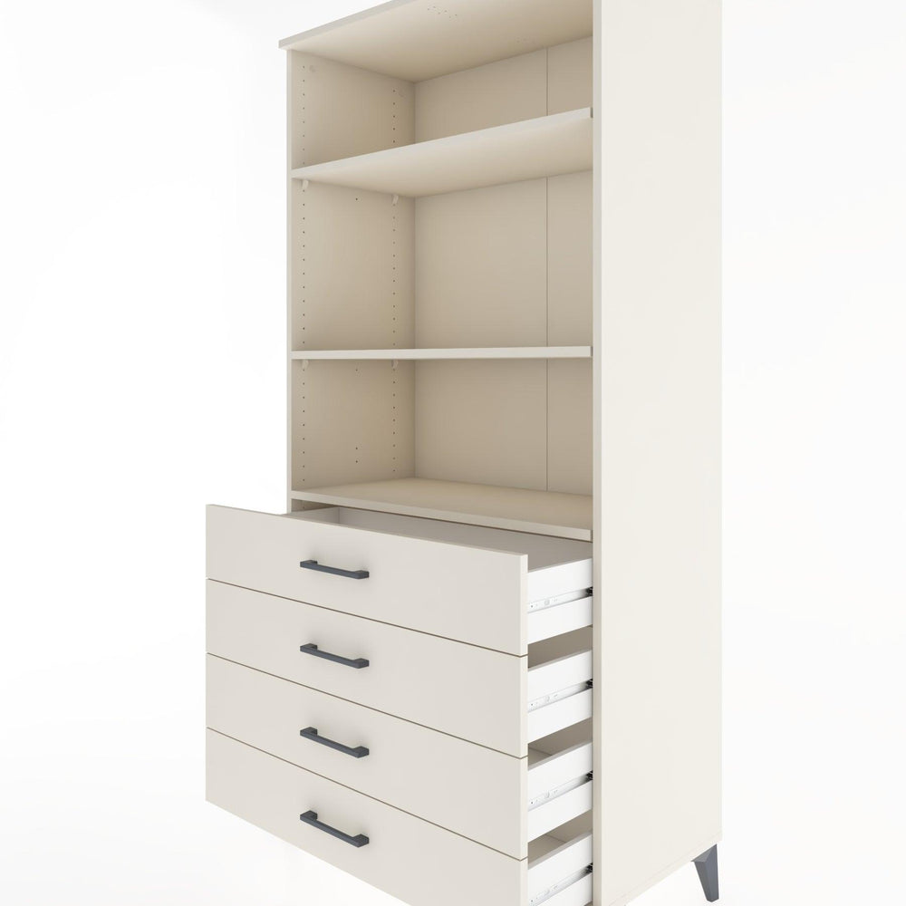 Woodntry Modular Cabinet Moonstone 88x44x170 cm with Drawers and Shelves CR36-1