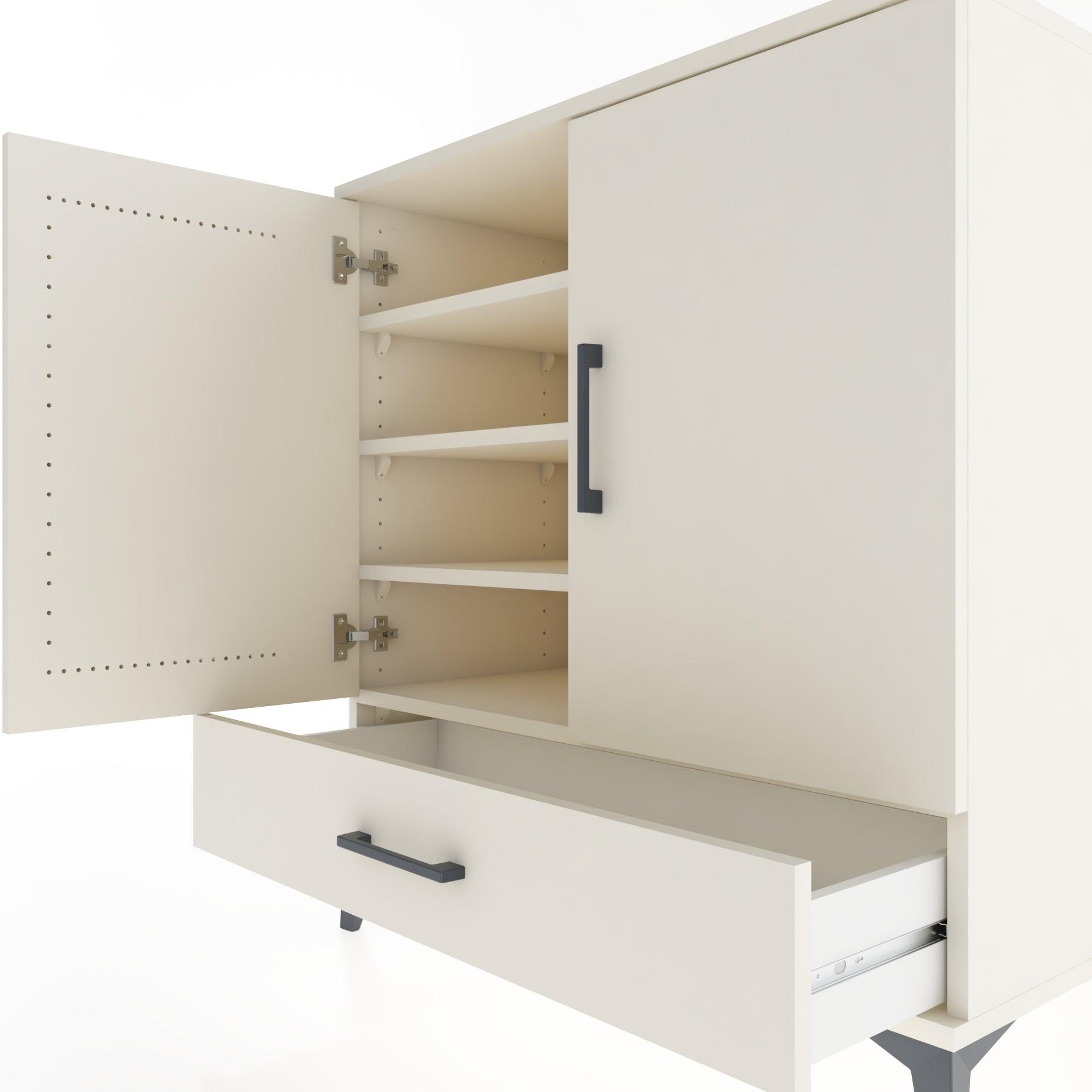Woodntry Modular Dresser Moonstone 88x44x84 cm with Cover and Drawer KC70-1