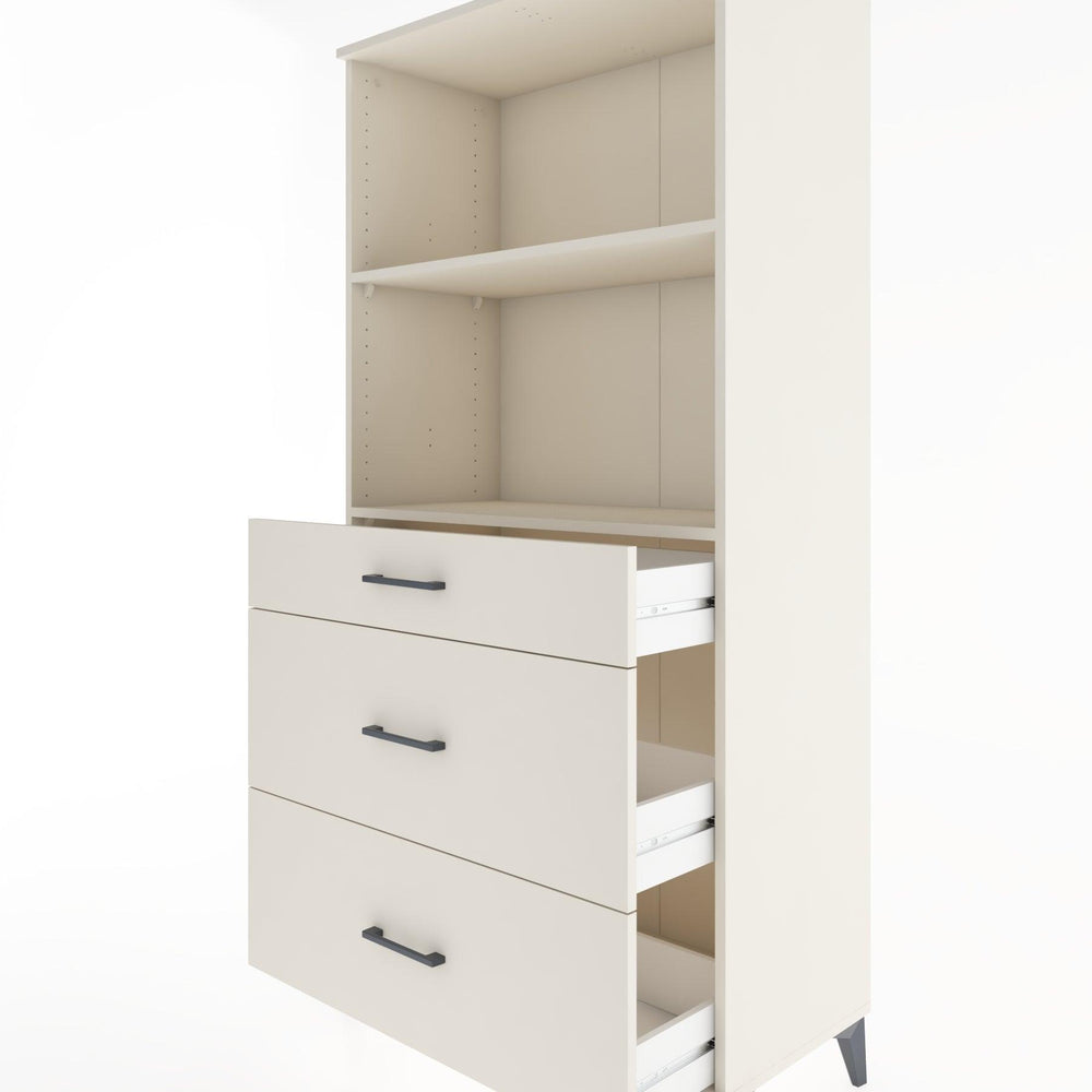 Woodntry Modular Cabinet Moonstone 88x44x170 cm with Drawers and Shelves CR48-1