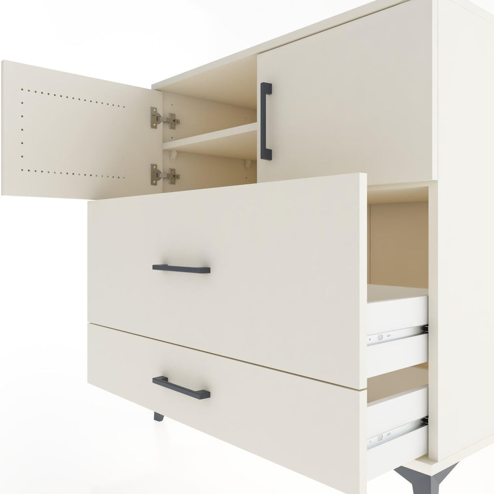 Woodntry Modular Dresser Moonstone 88x44x84 cm with Cover and Drawer KC113-1