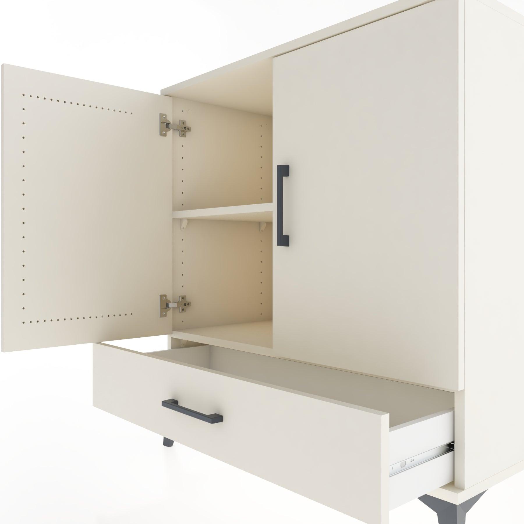 Woodntry Modular Dresser Moonstone 88x44x84 cm with Cover and Drawer KC72-1